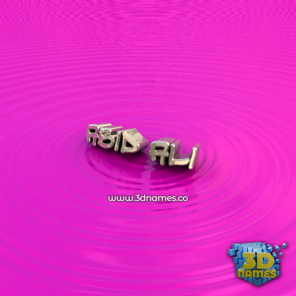 abid ali in Pink Graffiti style - 3D name wallpaper