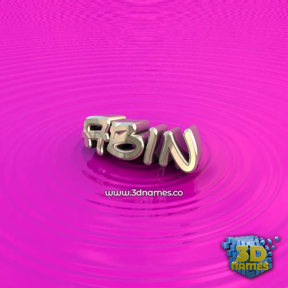abin in Pink Graffiti style - 3D name wallpaper