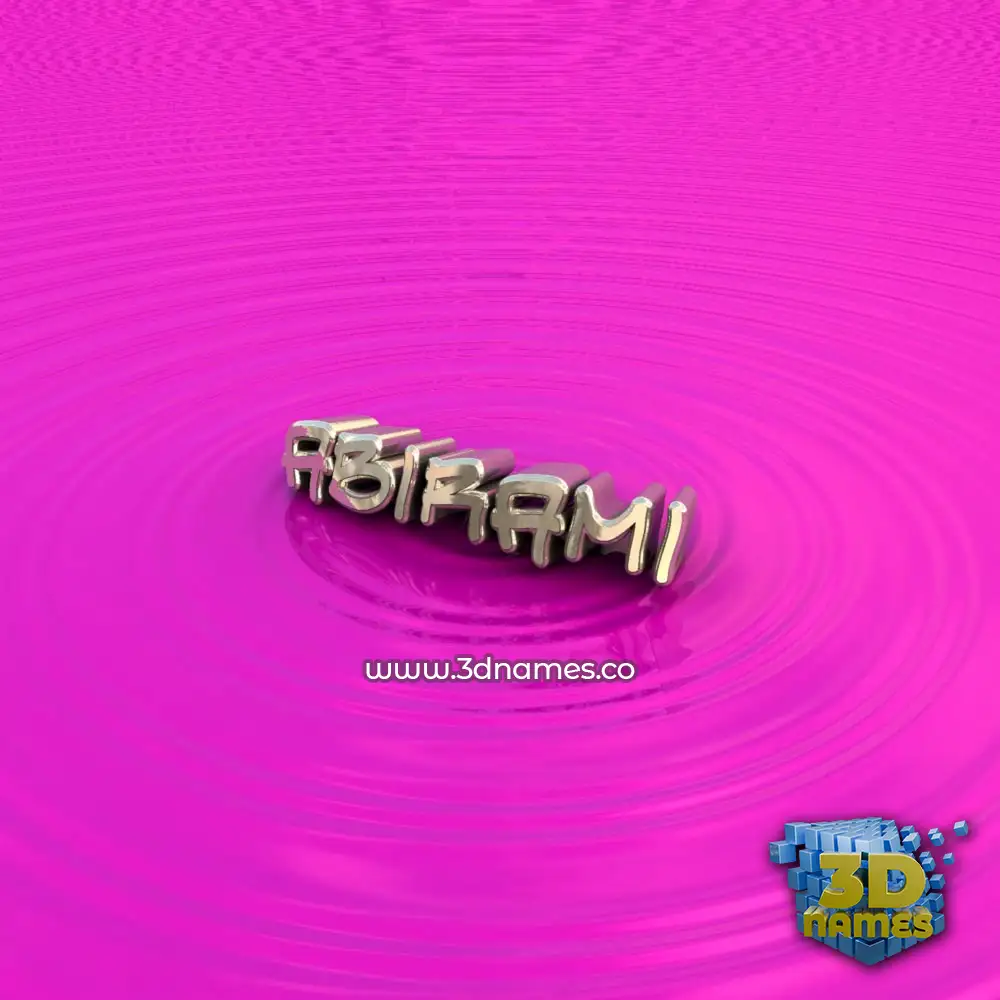 abirami in Pink Graffiti style - 3D name wallpaper