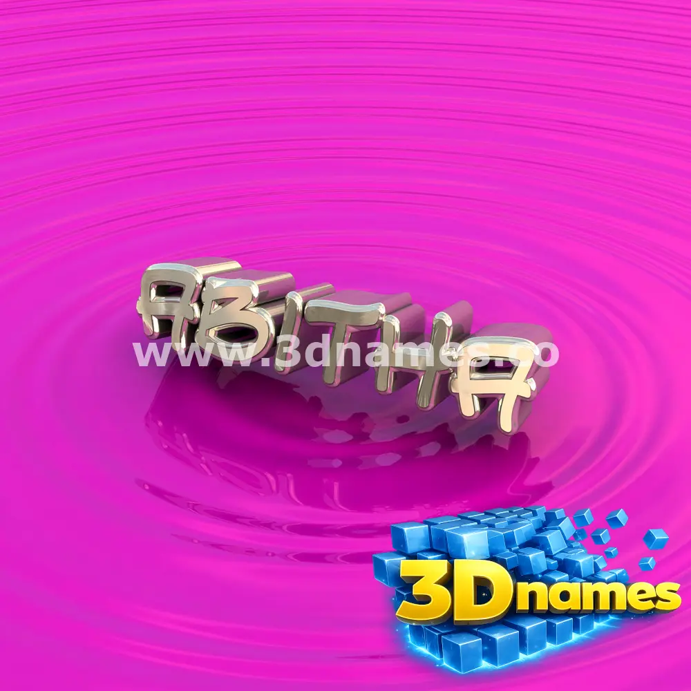 abitha in Pink Graffiti style - 3D name wallpaper