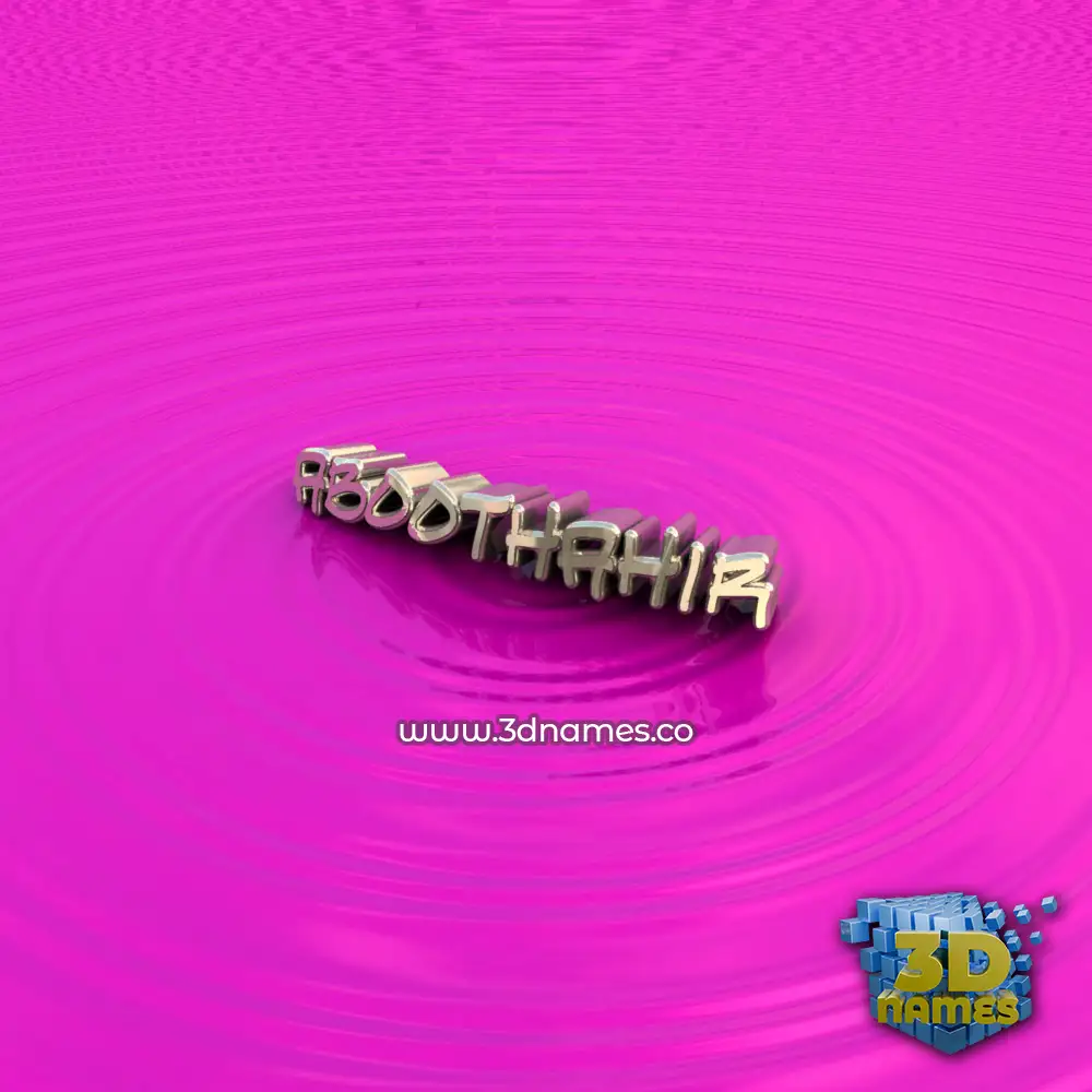aboothahir in Pink Graffiti style - 3D name wallpaper