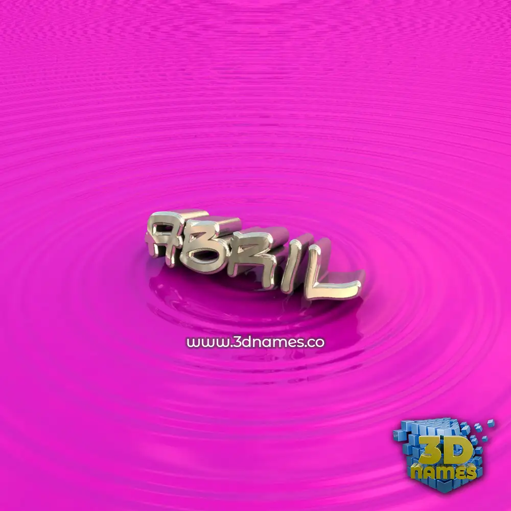 abril in Pink Graffiti style - 3D name wallpaper