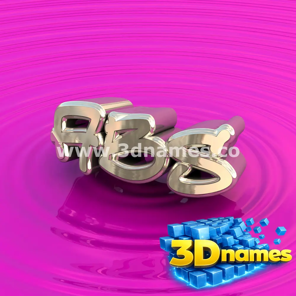 abs in Pink Graffiti style - 3D name wallpaper