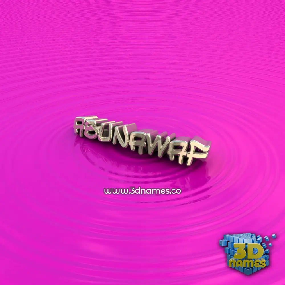 abunawaf in Pink Graffiti style - 3D name wallpaper
