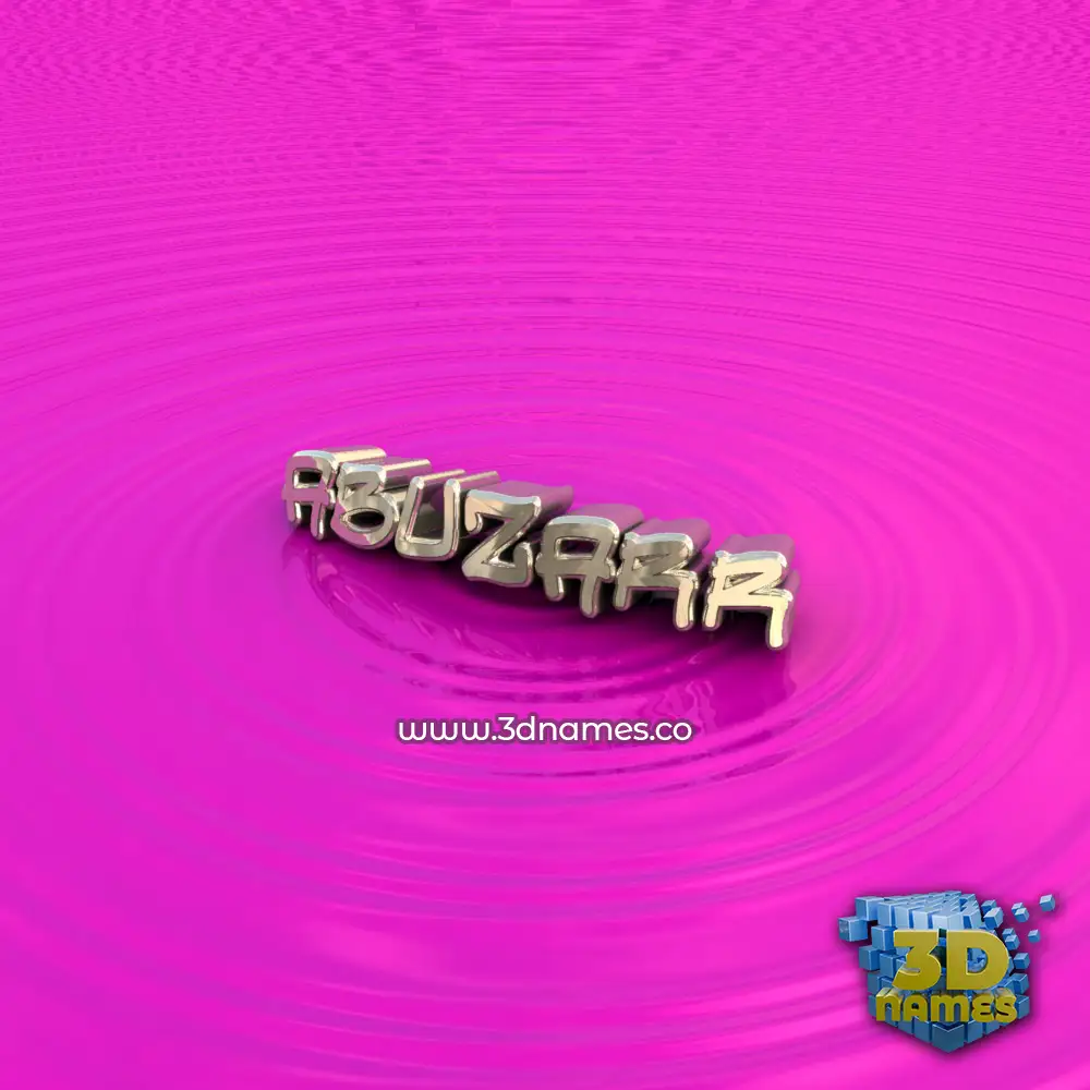 abuzarr in Pink Graffiti style - 3D name wallpaper