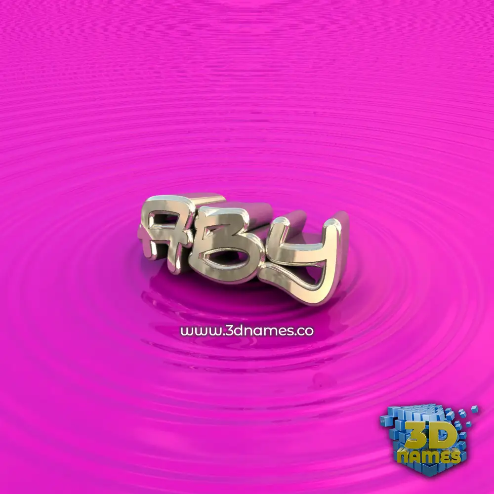aby in Pink Graffiti style - 3D name wallpaper