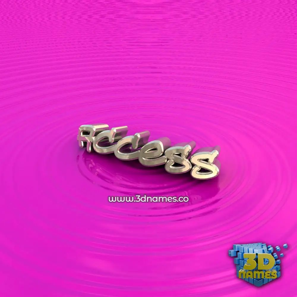 access in Pink Graffiti style - 3D name wallpaper