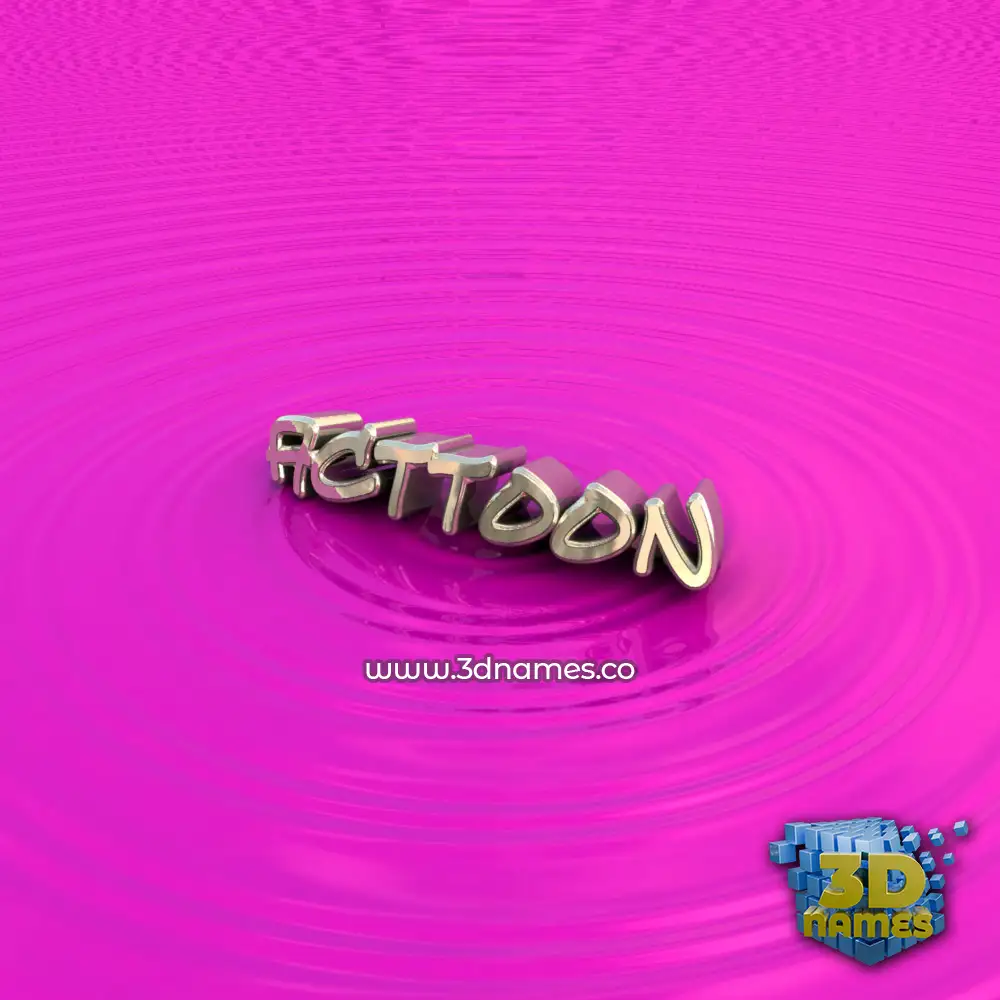 acttoon in Pink Graffiti style - 3D name wallpaper