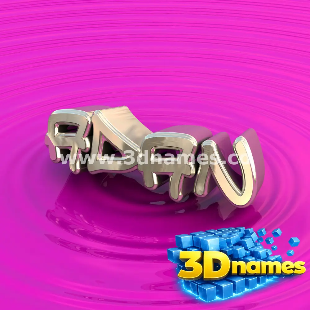 adan in Pink Graffiti style - 3D name wallpaper