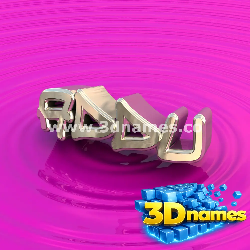 addu in Pink Graffiti style - 3D name wallpaper