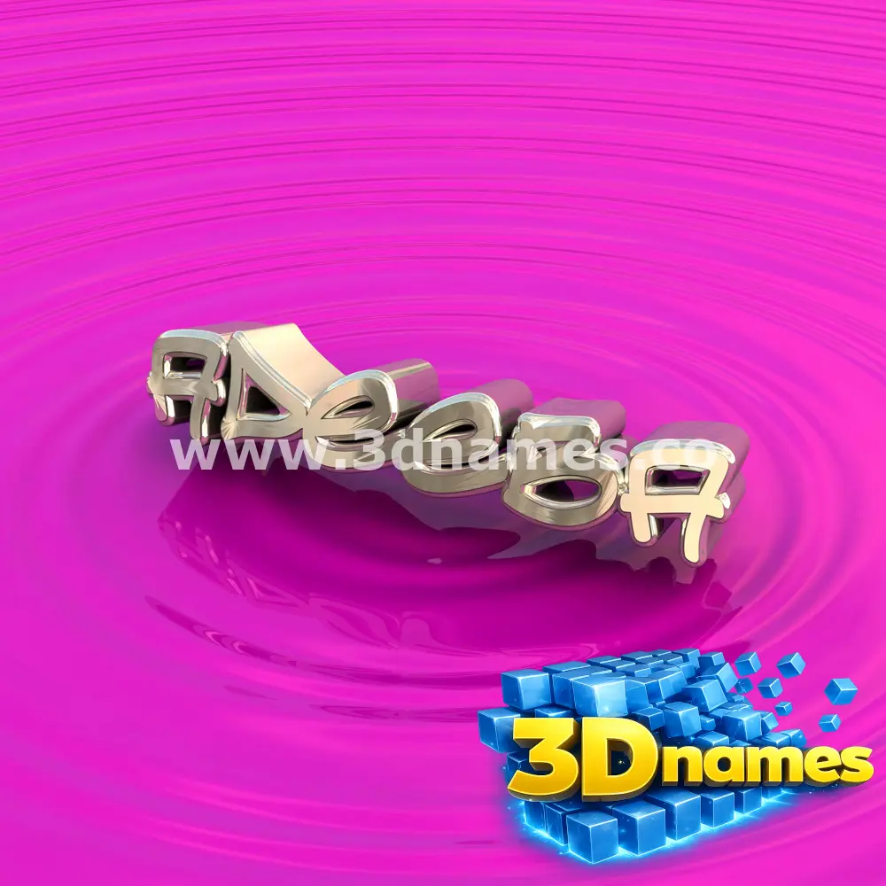 adeeba in Pink Graffiti style - 3D name wallpaper