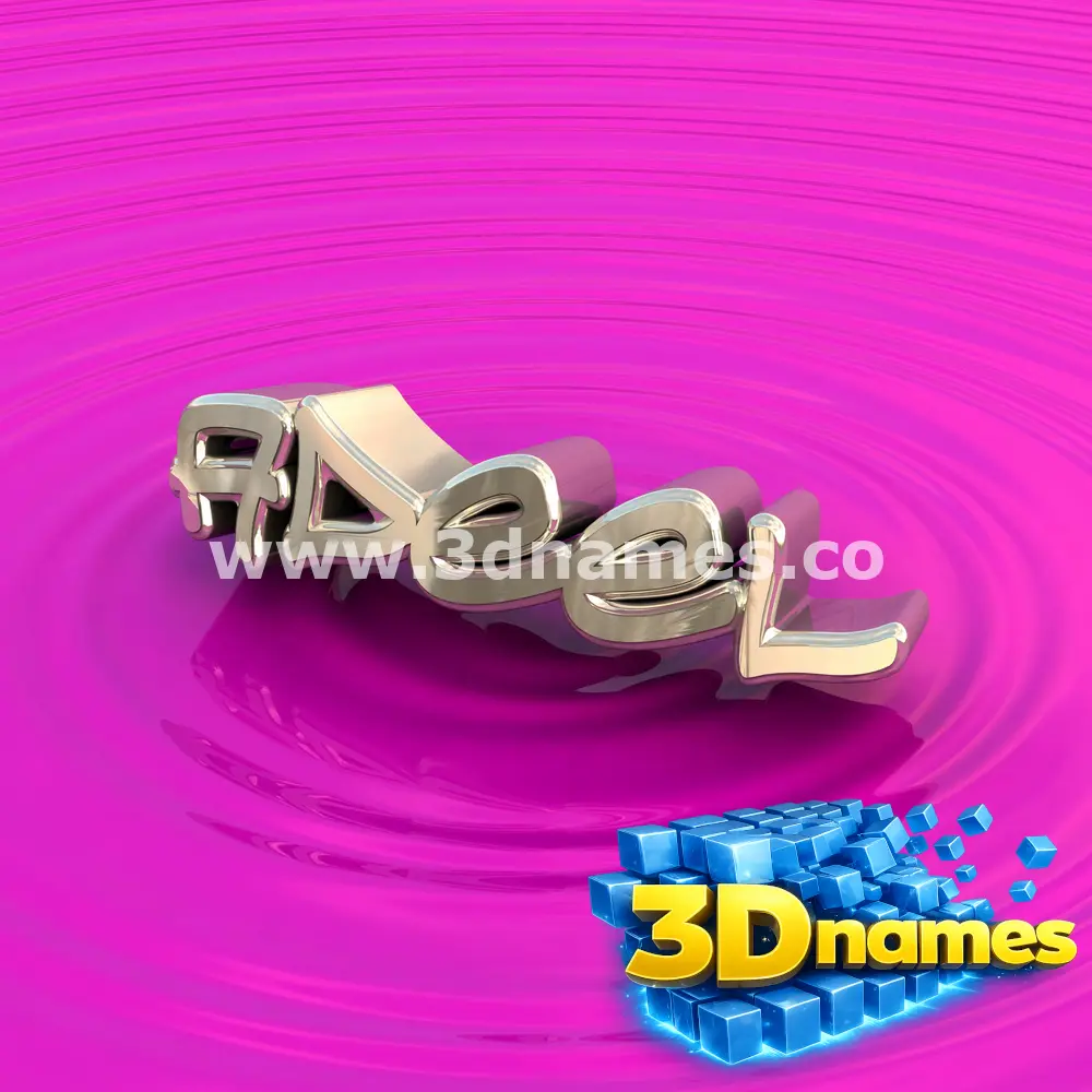 adeel in Pink Graffiti style - 3D name wallpaper