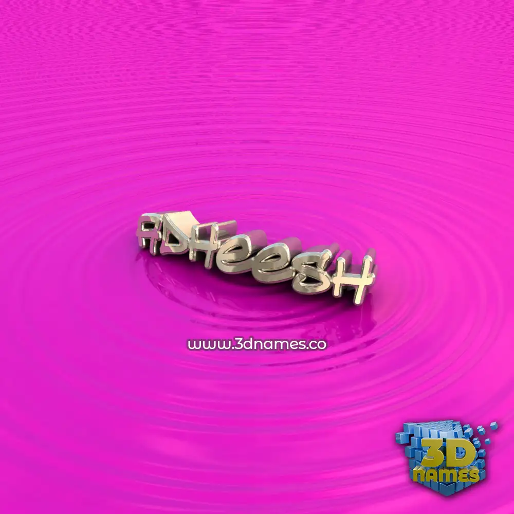 adheesh in Pink Graffiti style - 3D name wallpaper