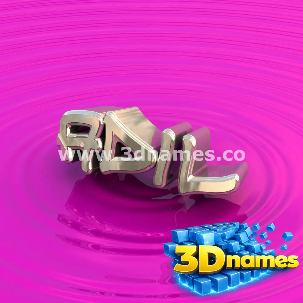 adil in Pink Graffiti style - 3D name wallpaper
