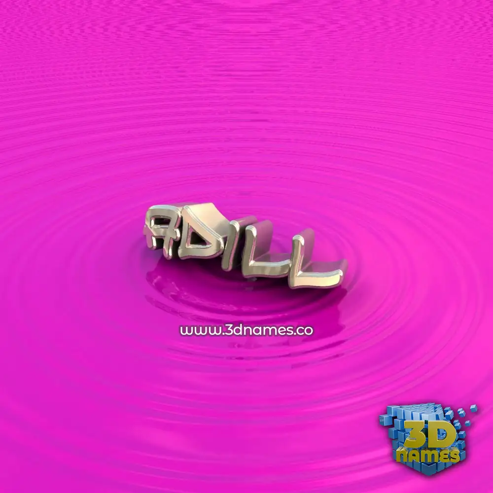 adill in Pink Graffiti style - 3D name wallpaper