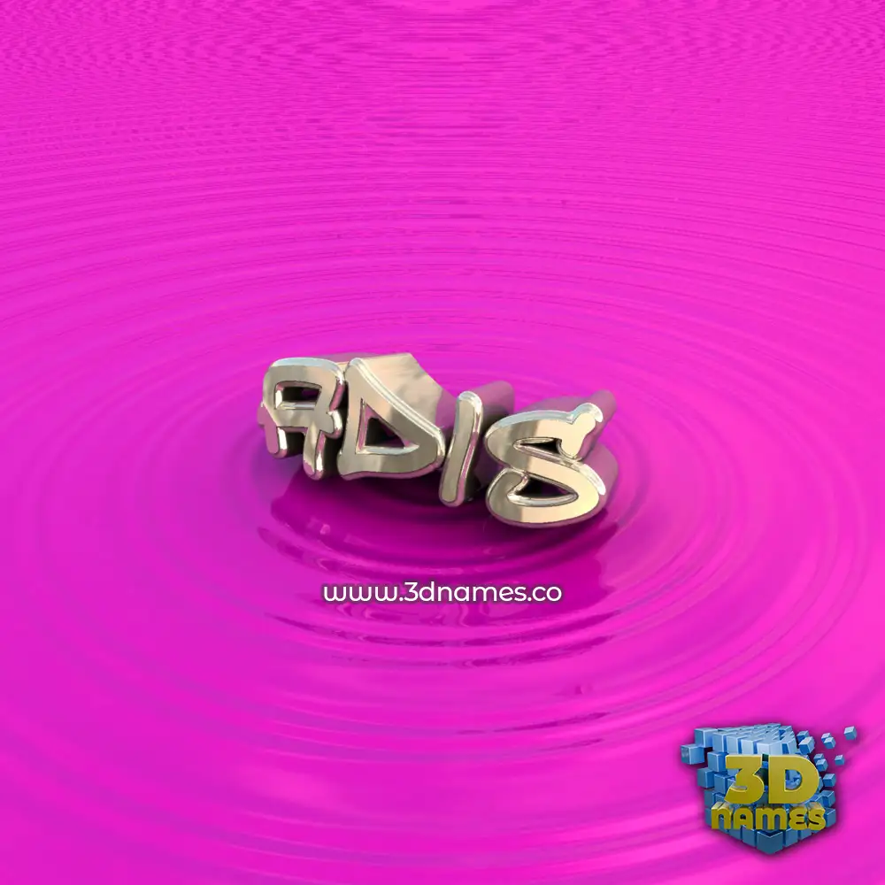 adis in Pink Graffiti style - 3D name wallpaper