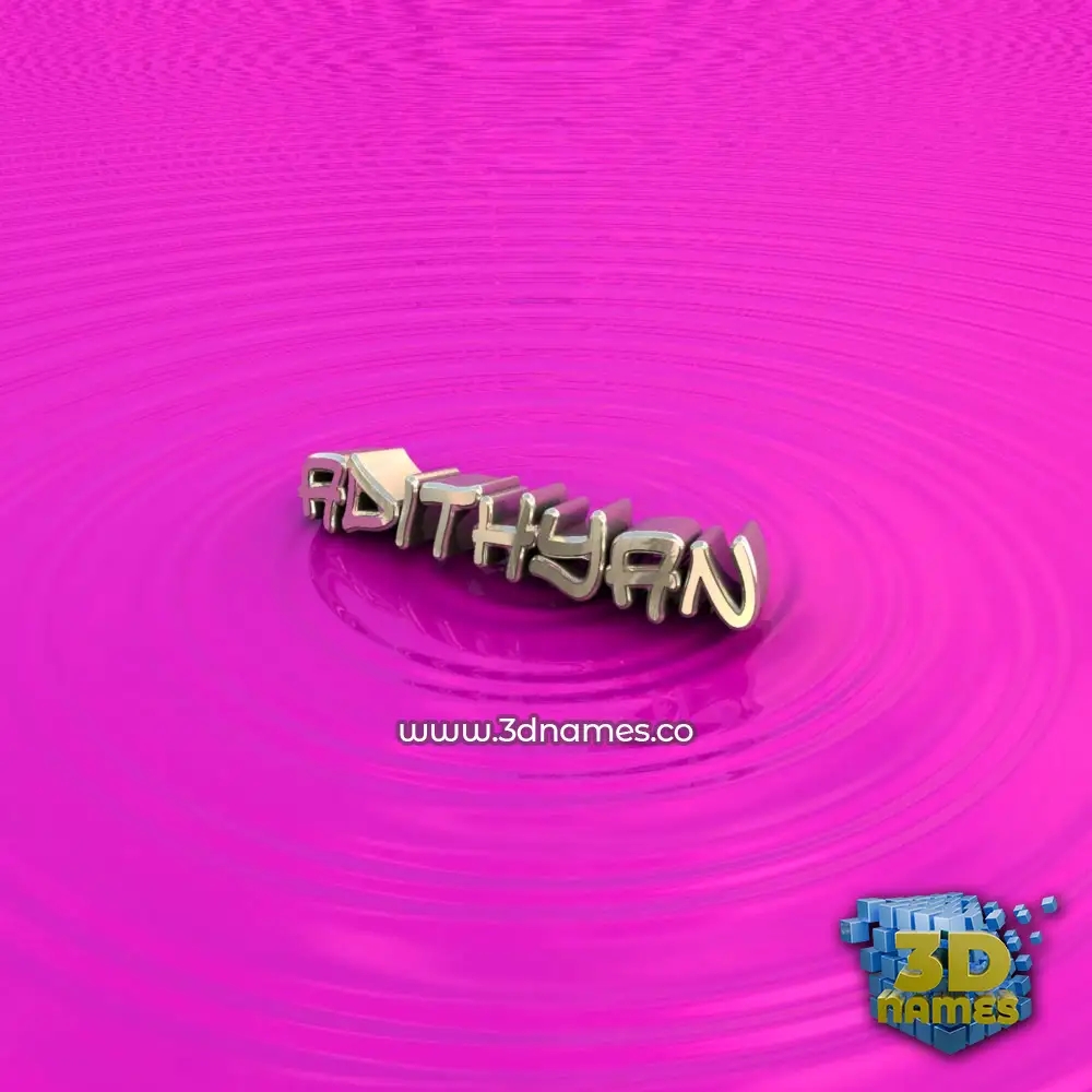 adithyan in Pink Graffiti style - 3D name wallpaper