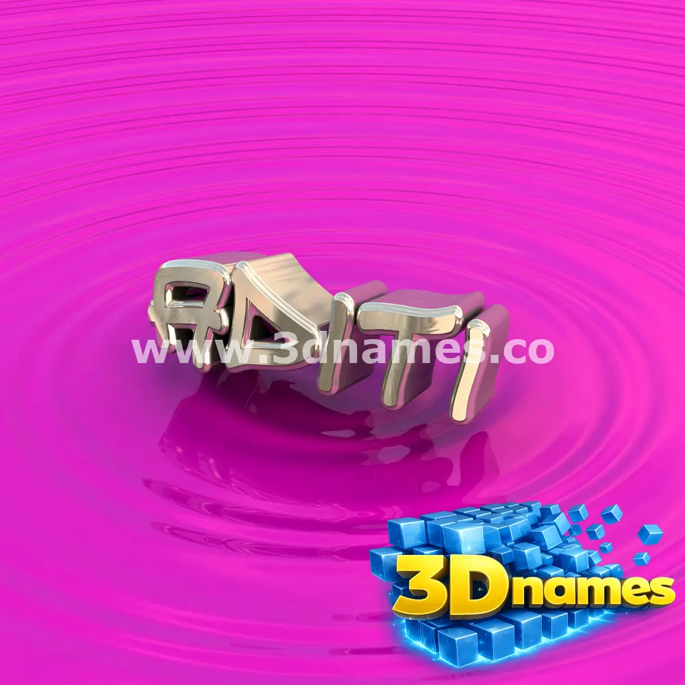 aditi in Pink Graffiti style - 3D name wallpaper