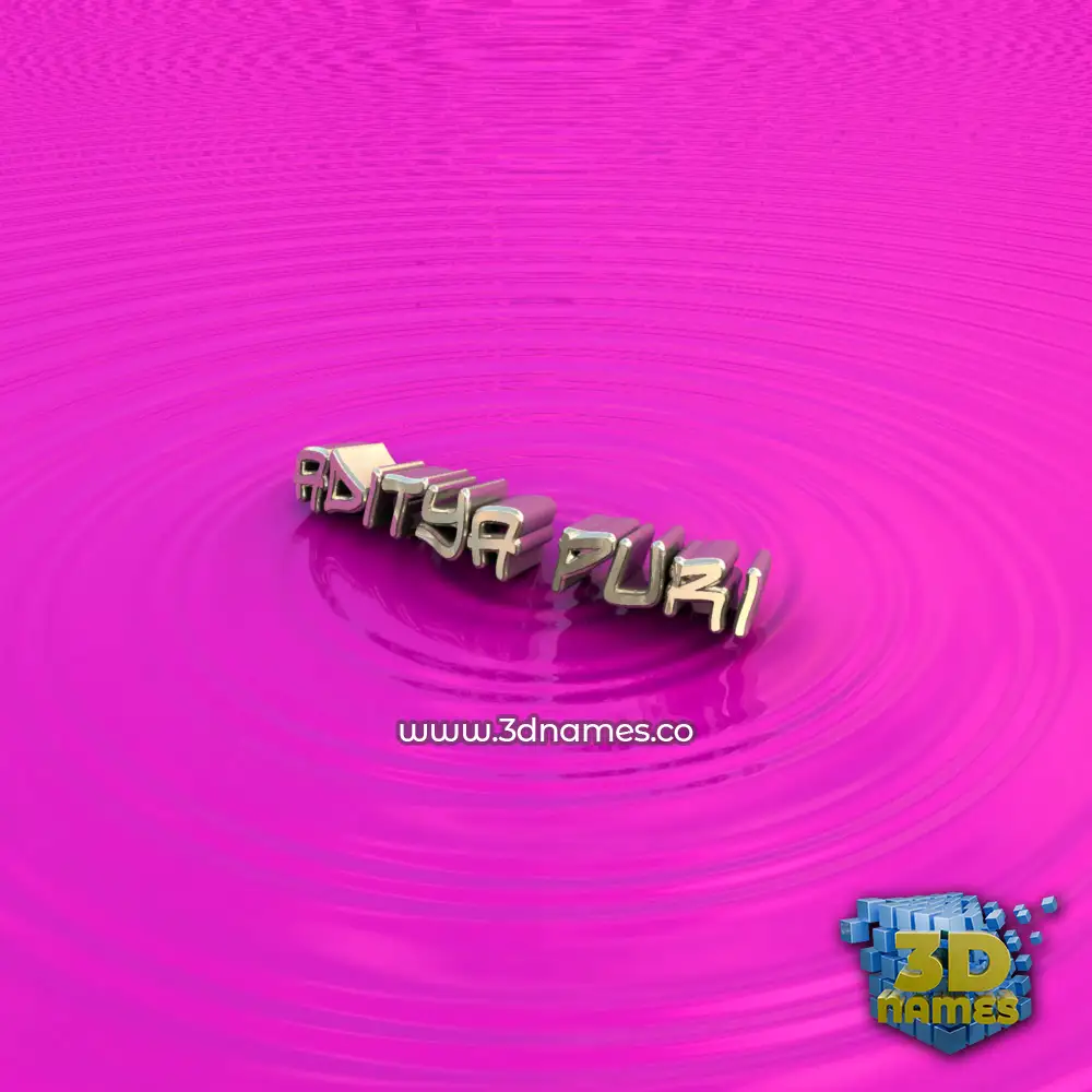 aditya puri in Pink Graffiti style - 3D name wallpaper