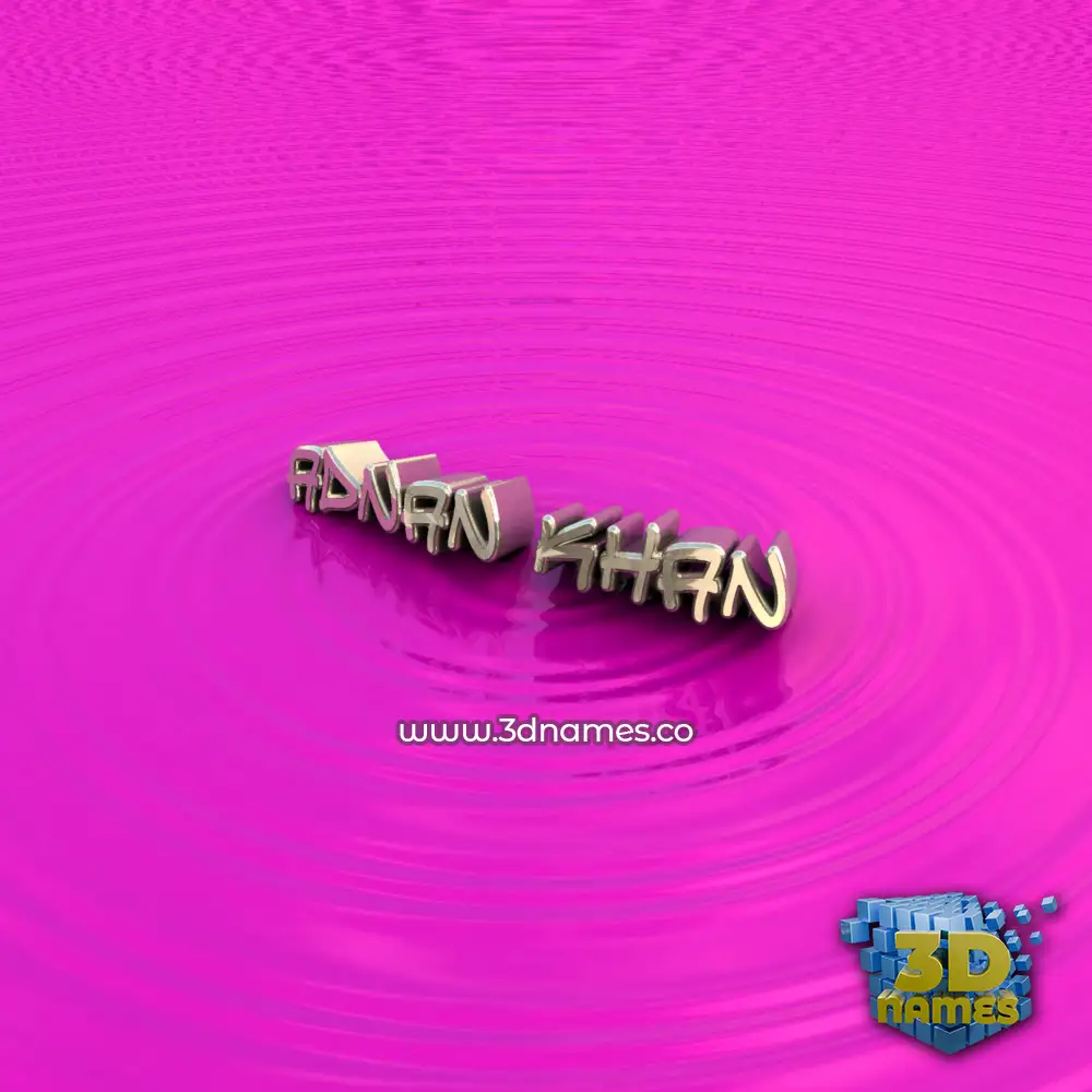 adnan khan in Pink Graffiti style - 3D name wallpaper