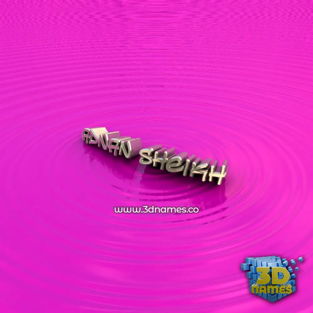 adnan sheikh in Pink Graffiti style - 3D name wallpaper