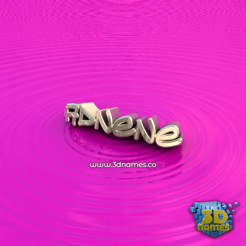 adnene in Pink Graffiti style - 3D name wallpaper