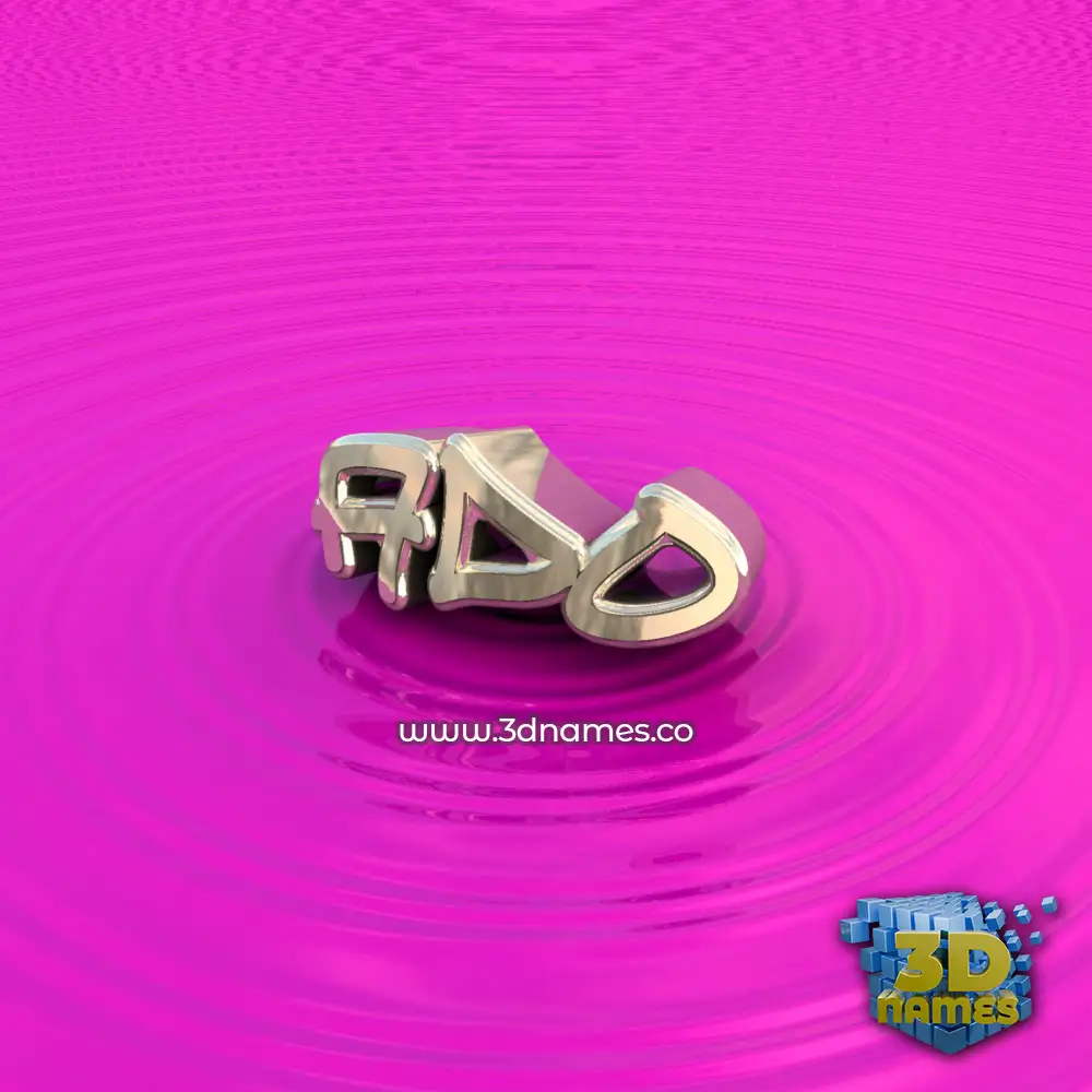 ado in Pink Graffiti style - 3D name wallpaper