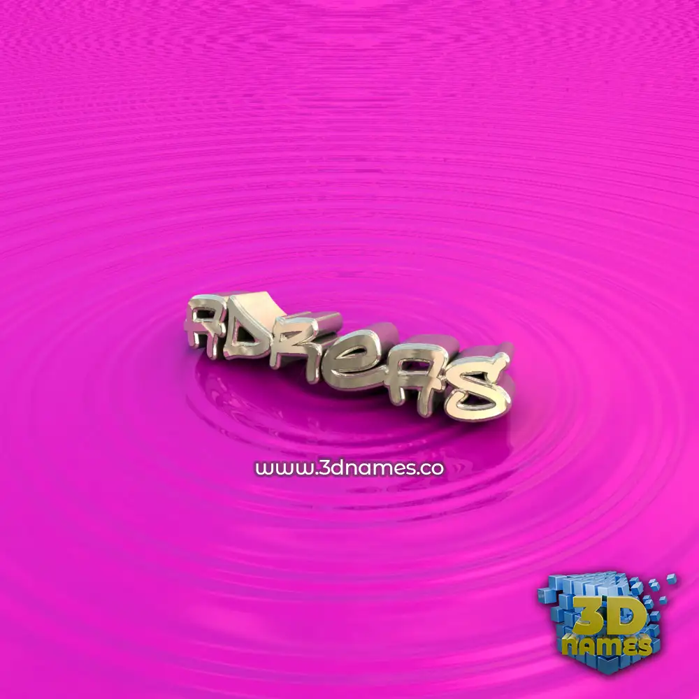 adreas in Pink Graffiti style - 3D name wallpaper