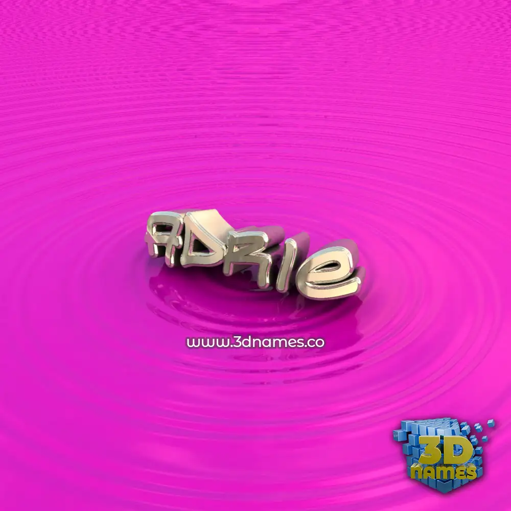 adrie in Pink Graffiti style - 3D name wallpaper