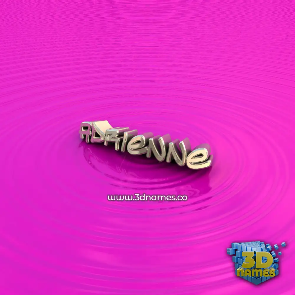 adrienne in Pink Graffiti style - 3D name wallpaper