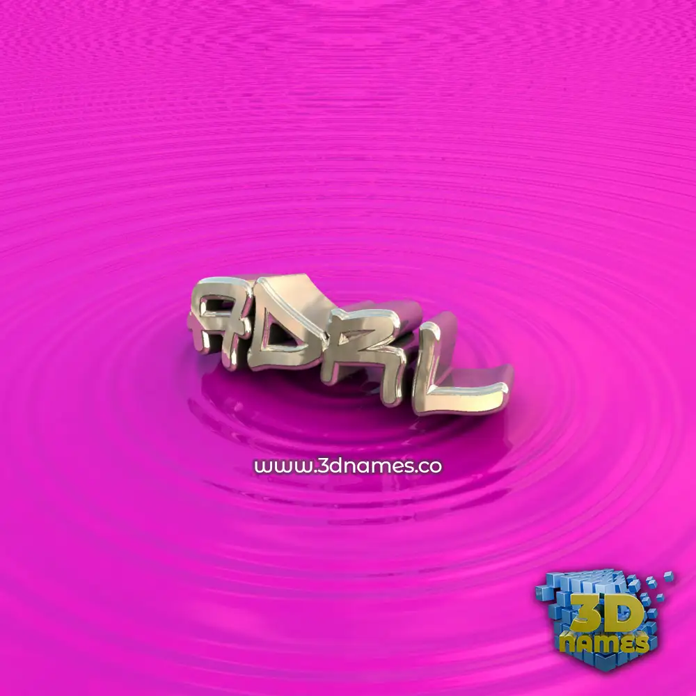 adrl in Pink Graffiti style - 3D name wallpaper