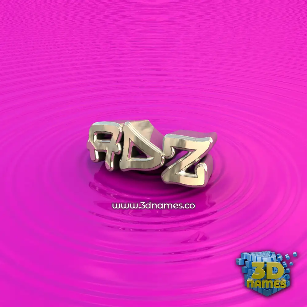 adz in Pink Graffiti style - 3D name wallpaper