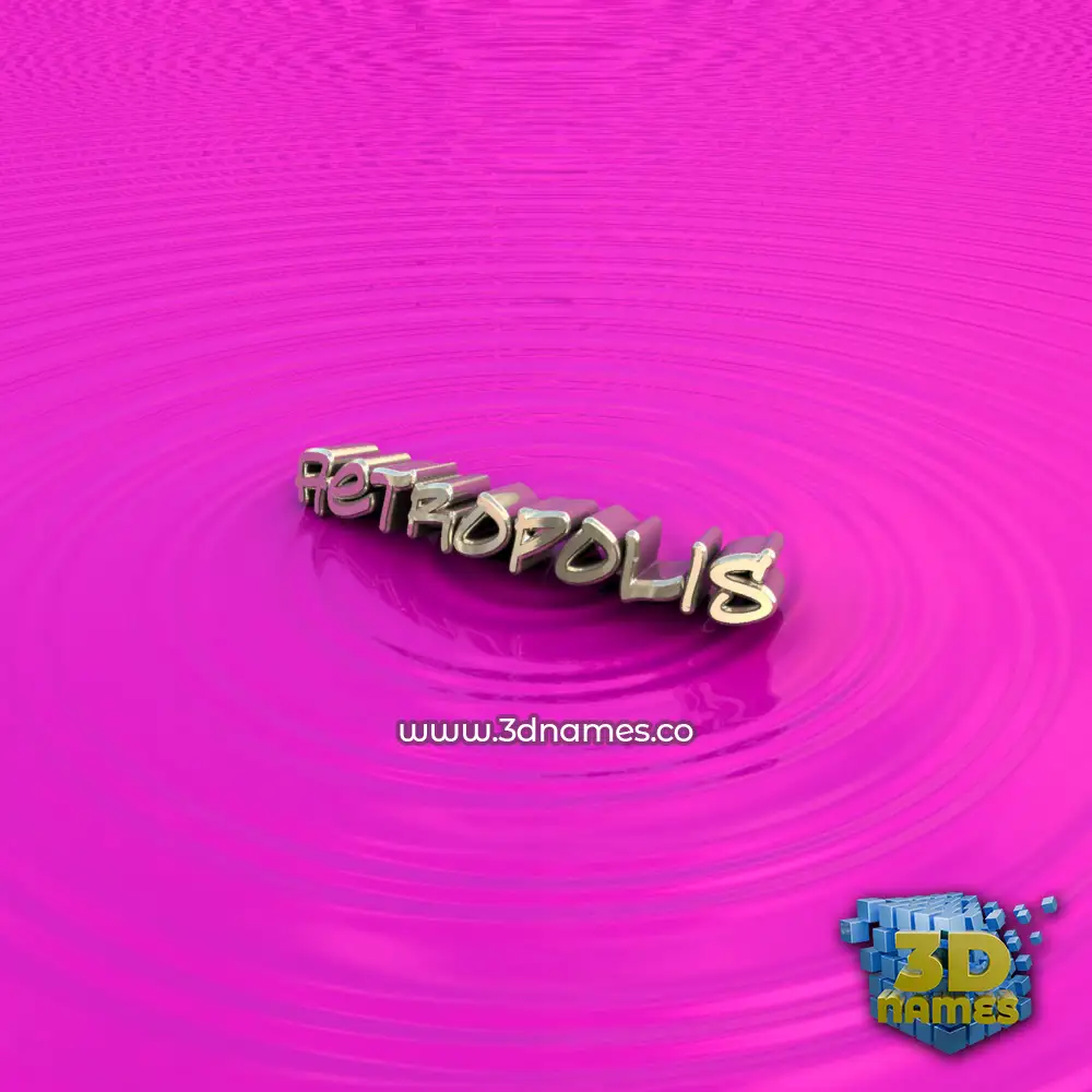 aetropolis in Pink Graffiti style - 3D name wallpaper