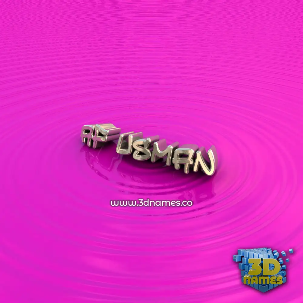 af usman in Pink Graffiti style - 3D name wallpaper