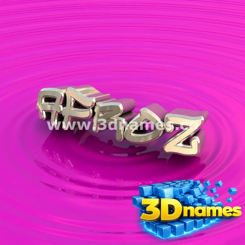 afroz in Pink Graffiti style - 3D name wallpaper