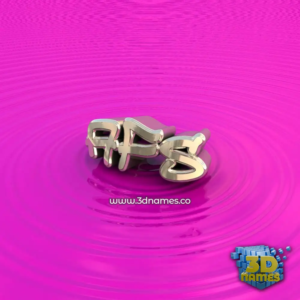 afs in Pink Graffiti style - 3D name wallpaper