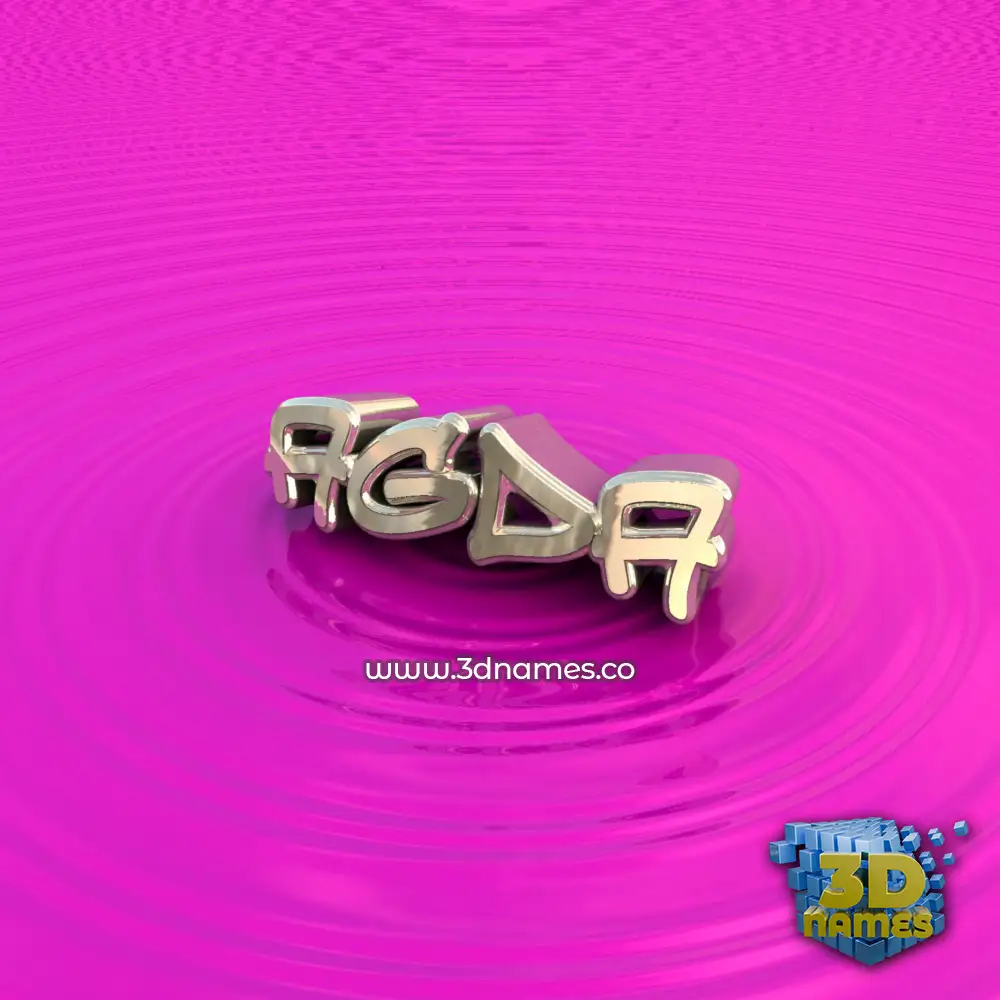 agda in Pink Graffiti style - 3D name wallpaper