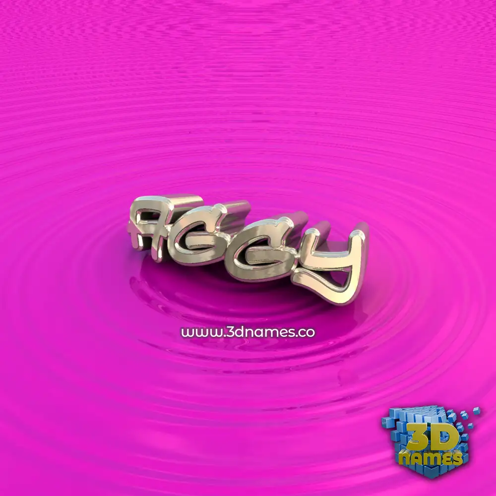 aggy in Pink Graffiti style - 3D name wallpaper