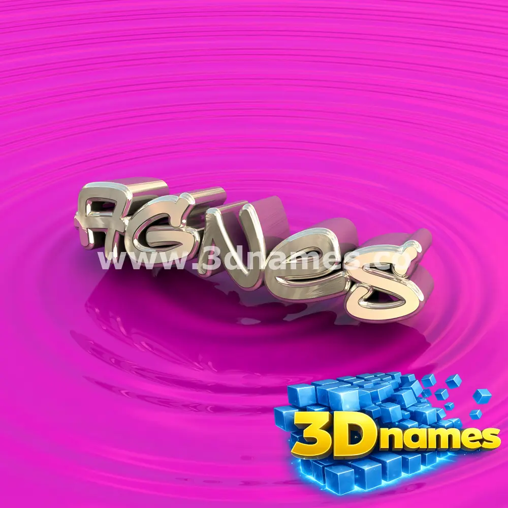 agnes in Pink Graffiti style - 3D name wallpaper