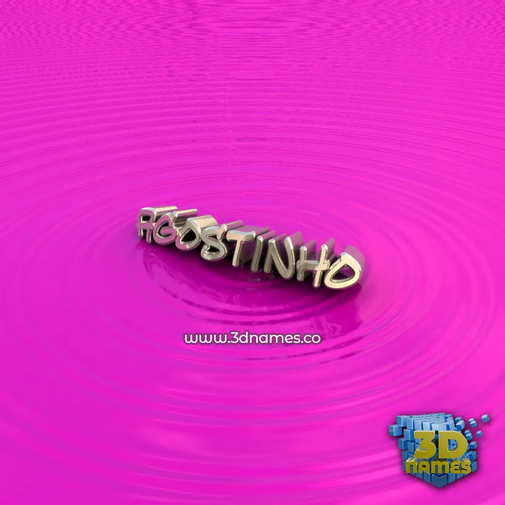 agostinho in Pink Graffiti style - 3D name wallpaper
