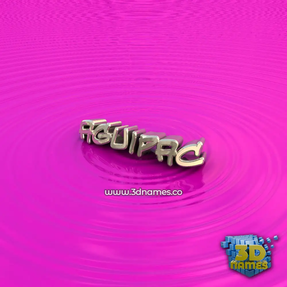 aguipac in Pink Graffiti style - 3D name wallpaper