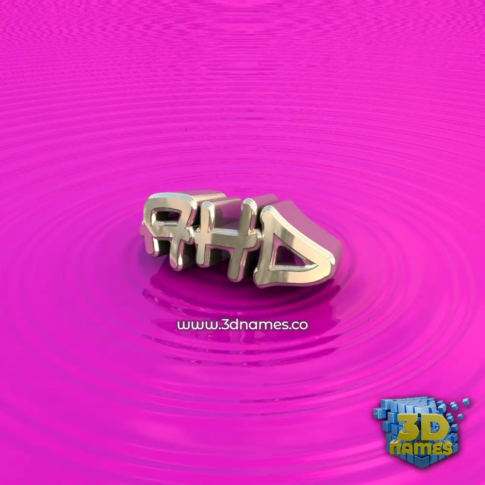 ahd in Pink Graffiti style - 3D name wallpaper