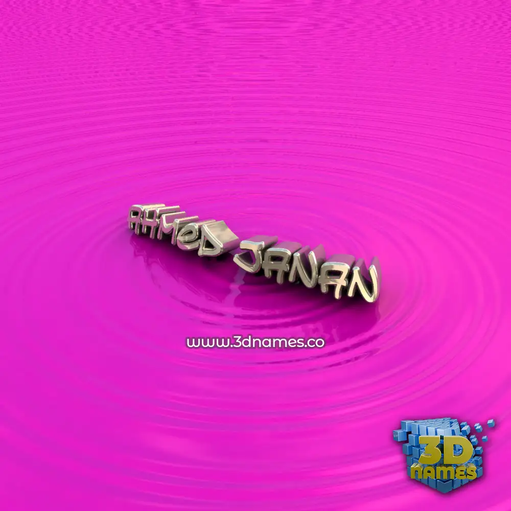 ahmed janan in Pink Graffiti style - 3D name wallpaper