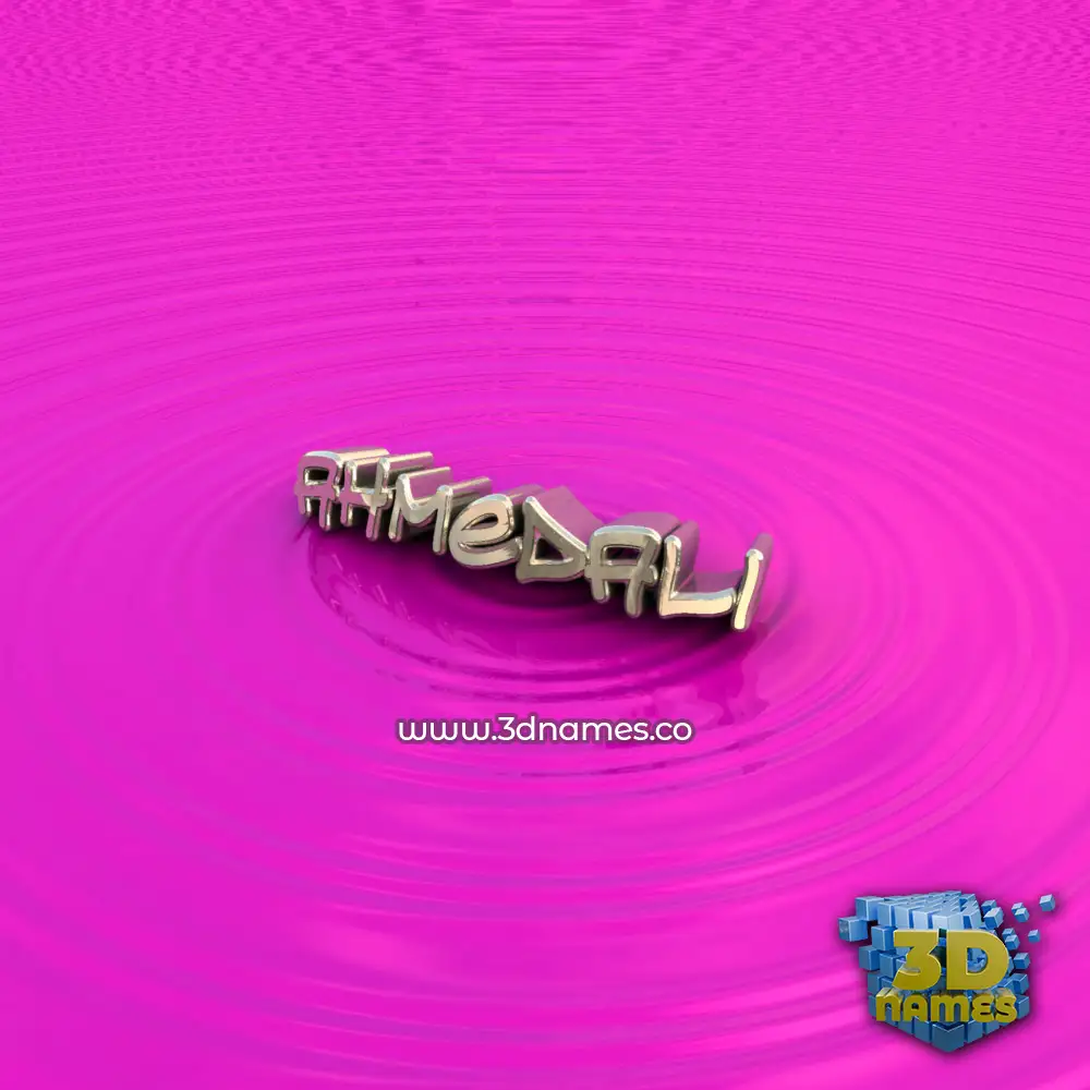 ahmedali in Pink Graffiti style - 3D name wallpaper