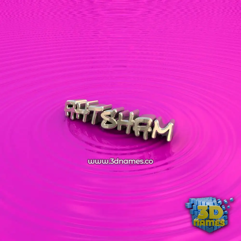 ahtsham in Pink Graffiti style - 3D name wallpaper