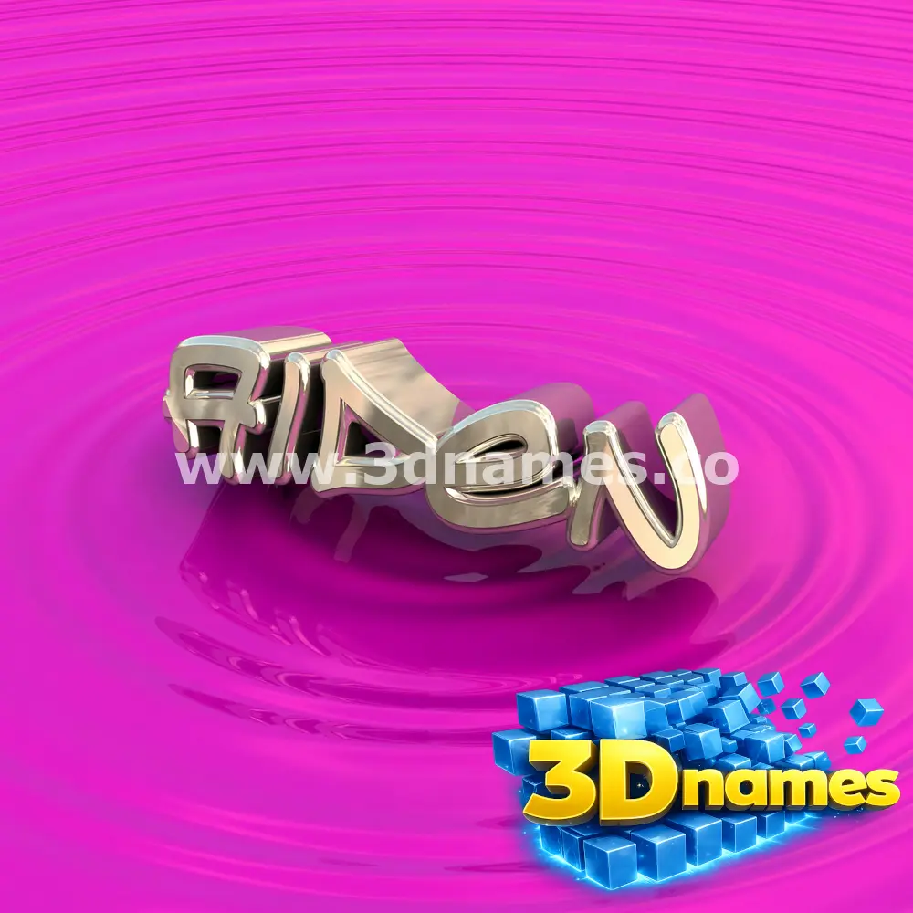 aiden in Pink Graffiti style - 3D name wallpaper