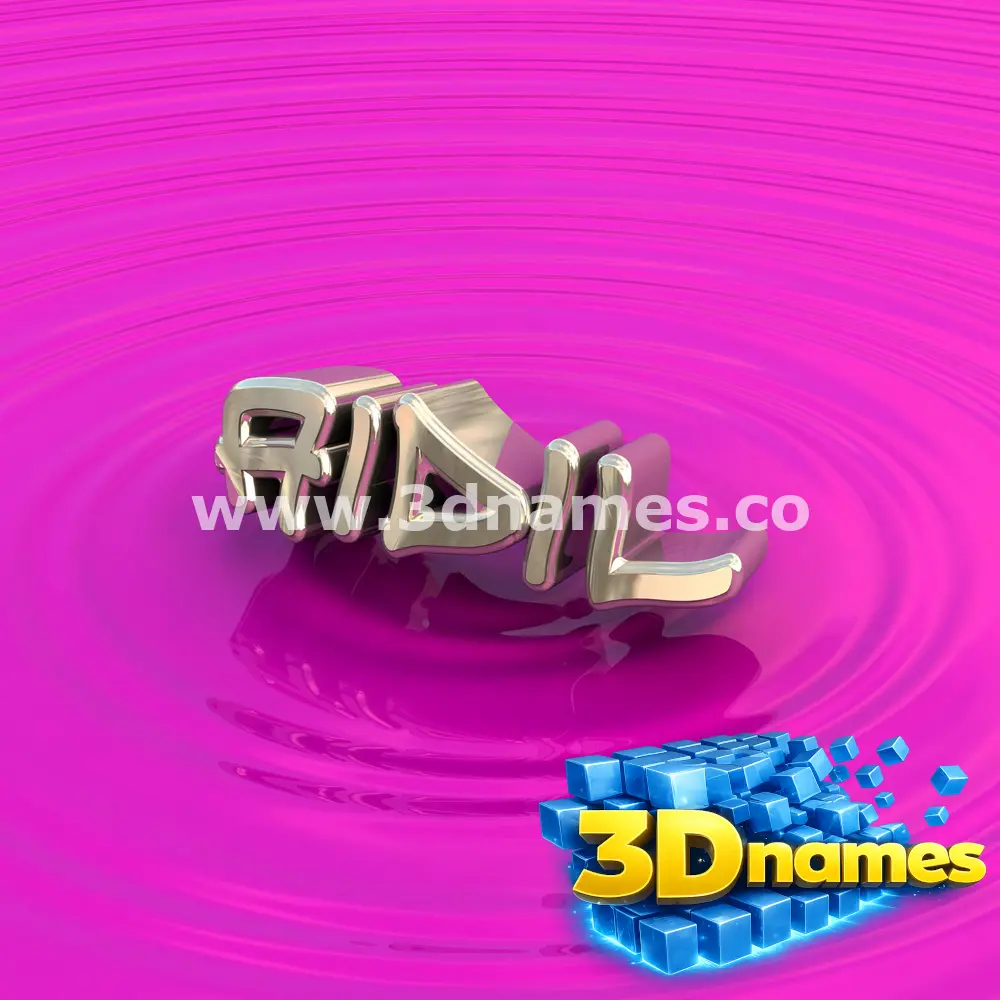 aidil in Pink Graffiti style - 3D name wallpaper