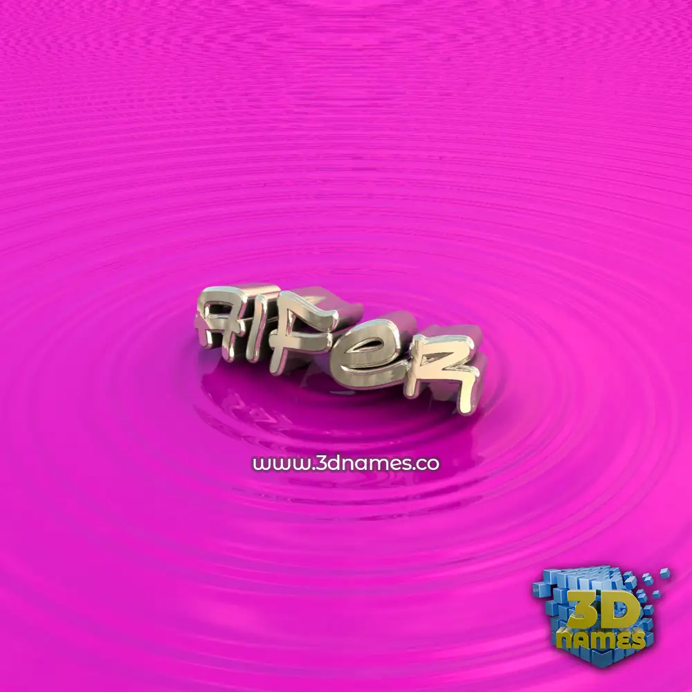 aifer in Pink Graffiti style - 3D name wallpaper