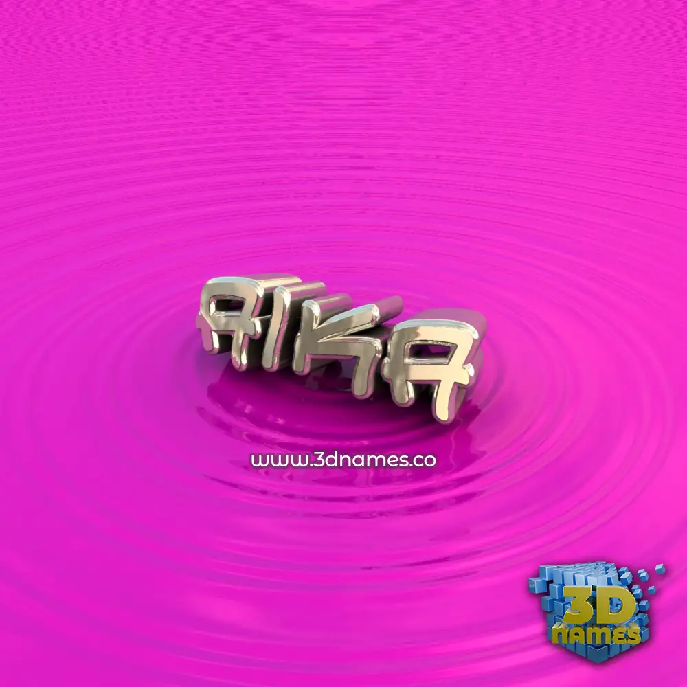 aika in Pink Graffiti style - 3D name wallpaper