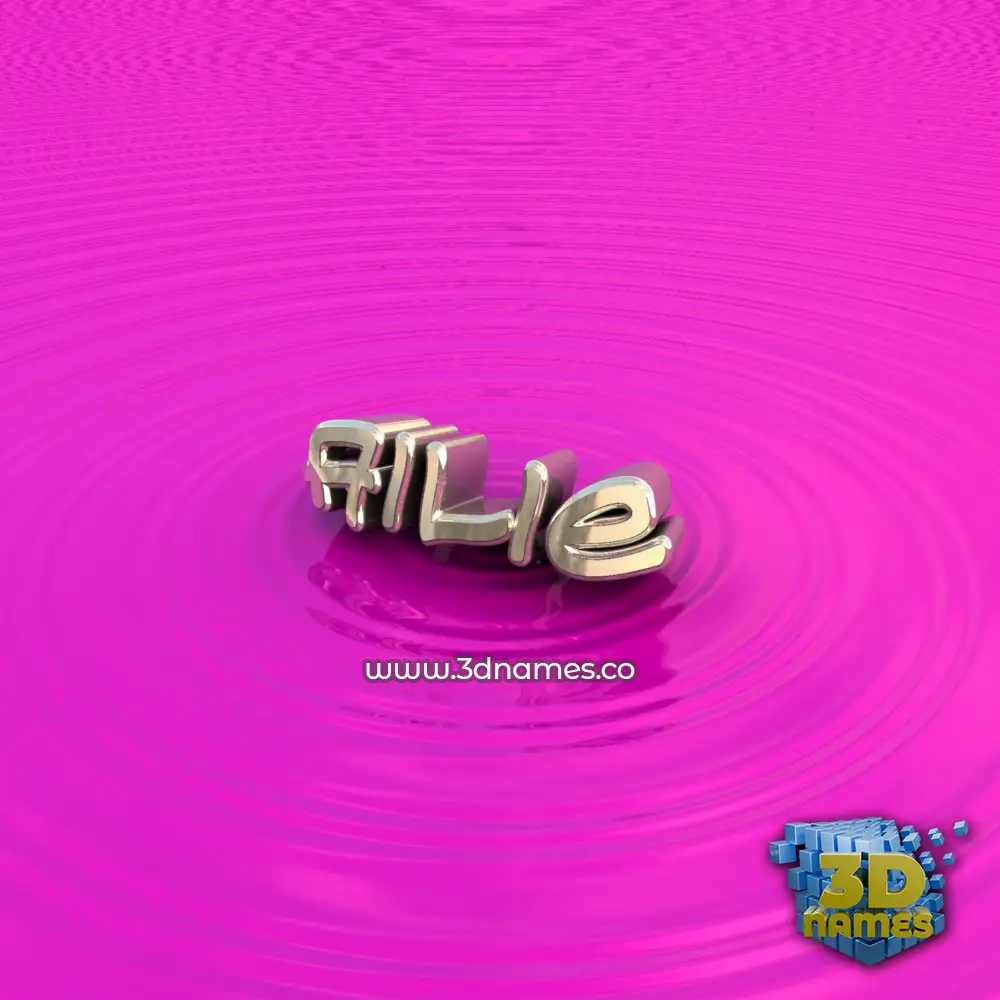 ailie in Pink Graffiti style - 3D name wallpaper